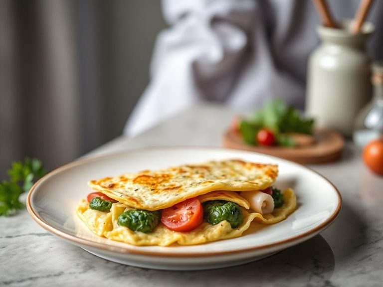 Swiss cheese omelette