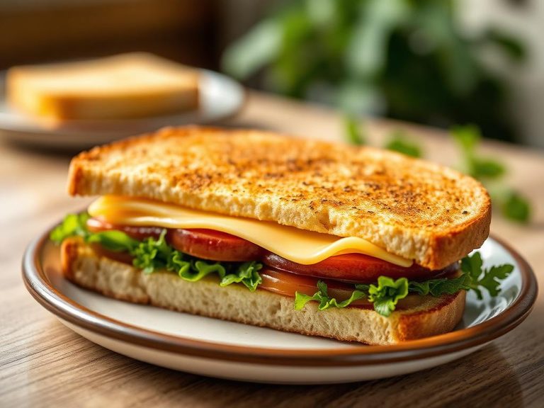 Swiss cheese sandwich
