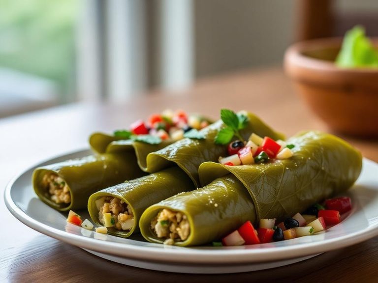 Tabbouleh-Stuffed Grape Leaves