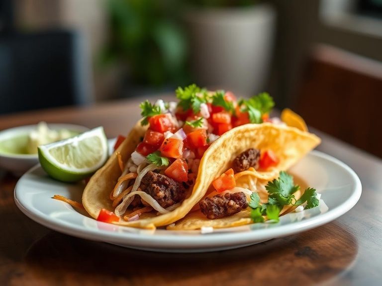 Taco and nacho garnish