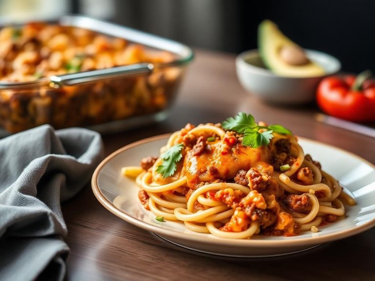 Taco-Flavored Pasta Bake