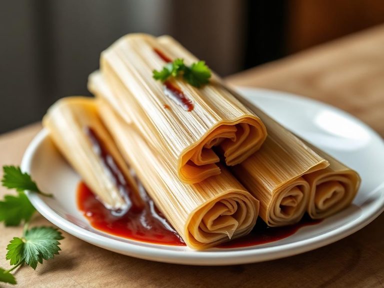 Tamales de maíz azul