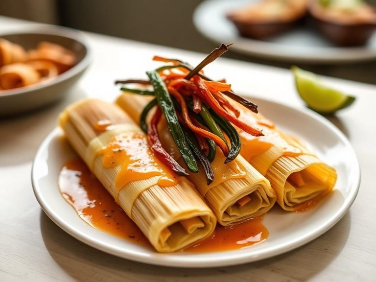 Tamales de Queso con Rajas