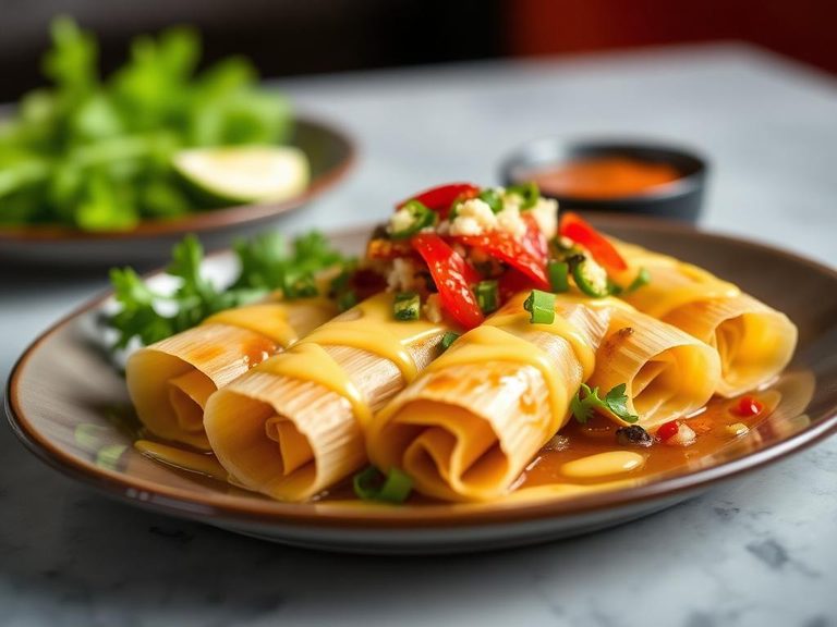 Tamales de Rajas con Queso (Cheese & Chile Strips)