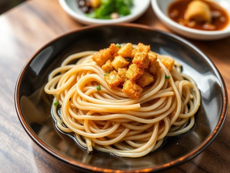 Tanuki Soba (topped with tempura bits)