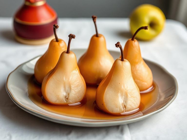 Tea-Infused Poached Pears