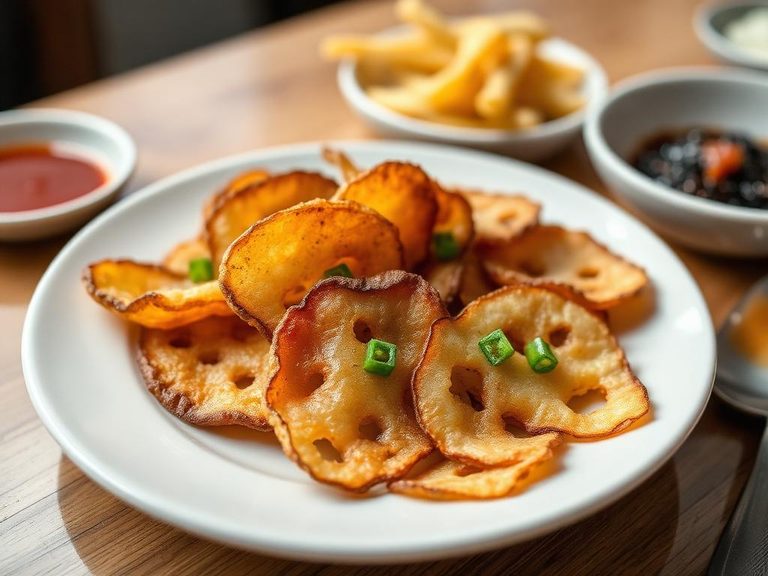 Tempura-fried Lotus Root Slices