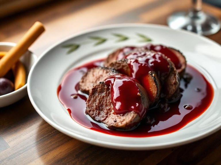 Tenderloin Medallions with Red Wine Sauce