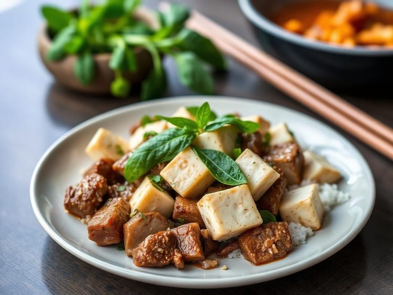 Thai Basil Beef and Tofu