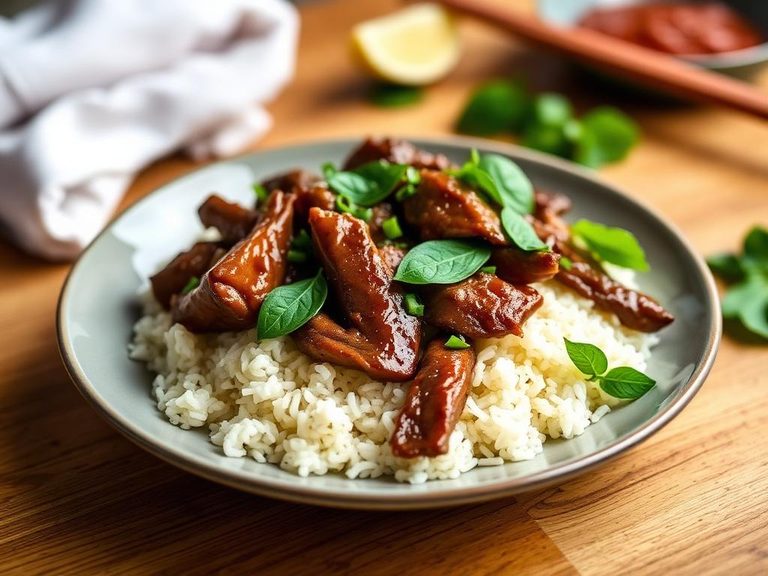 Thai Beef Basil with Rice