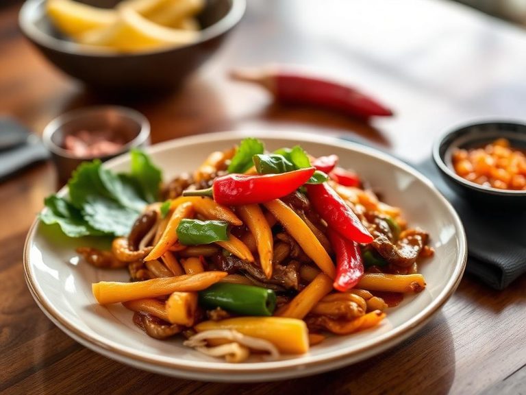 Thai stir-fry with oyster sauce and chili
