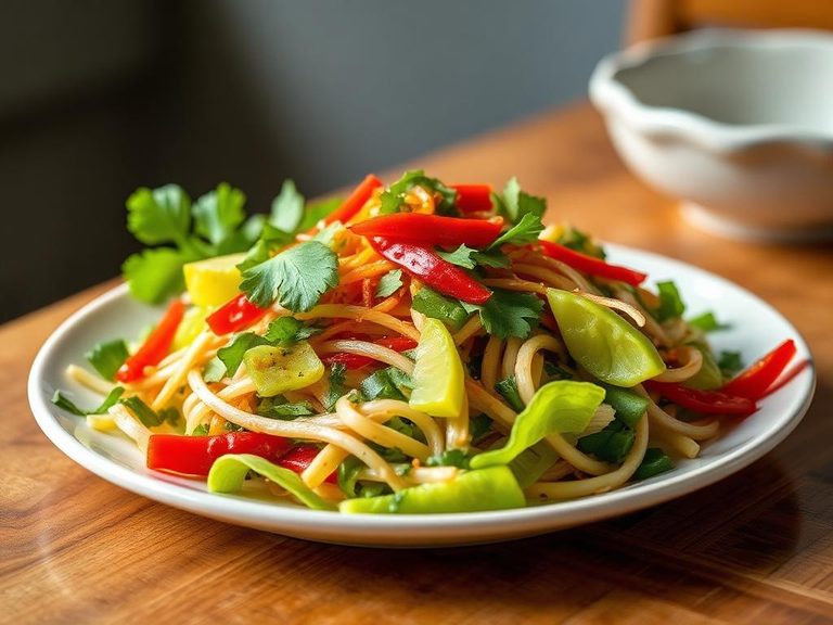 Thai-style salad with chili, lime, and fish sauce dressing