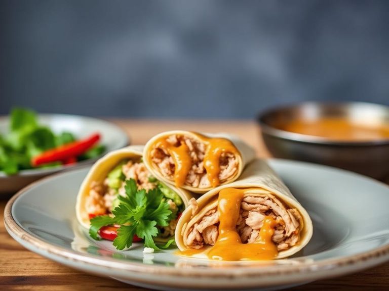 Thai Turkey Wrap with Peanut Sauce