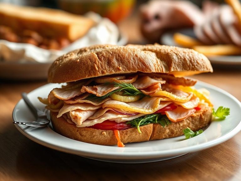 Thanksgiving Leftover Turkey Sandwich