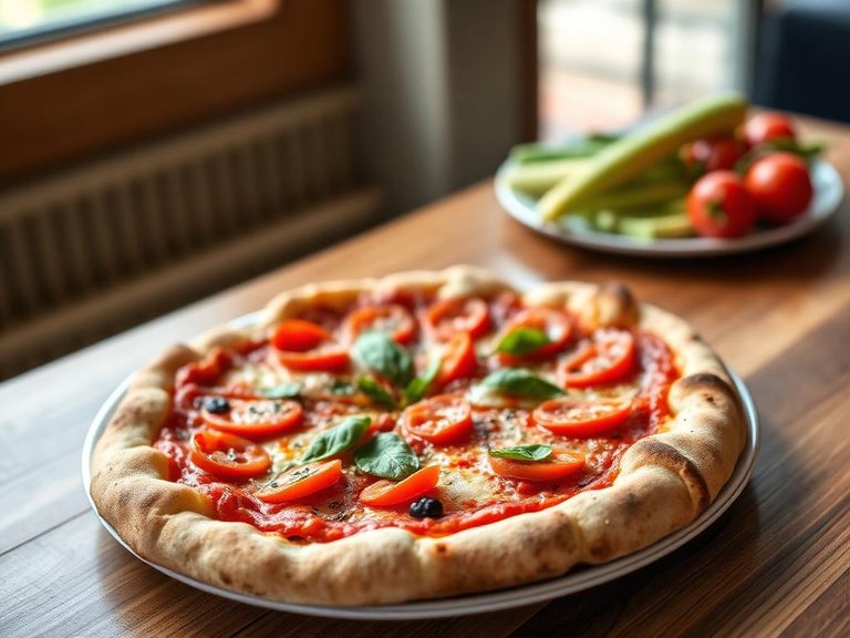 Thick Crust Margherita with Veggies