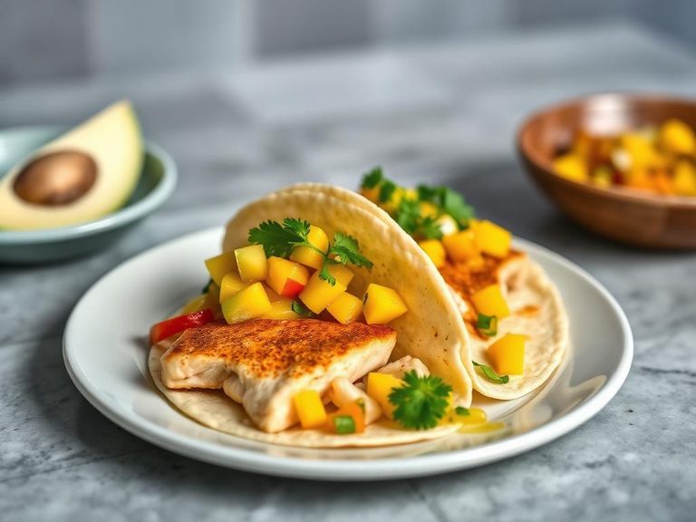 Tilapia Tacos with Mango Salsa