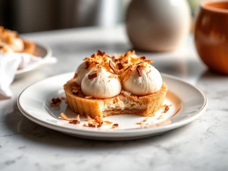 Toasted Coconut Macaroon Tart