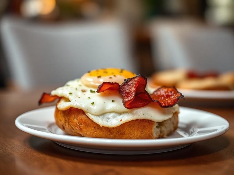 Toasted Egg and Bacon Bagel
