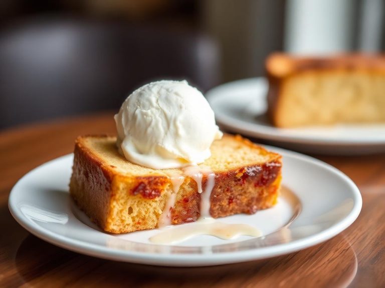 Toasted Pound Cake with Ice Cream
