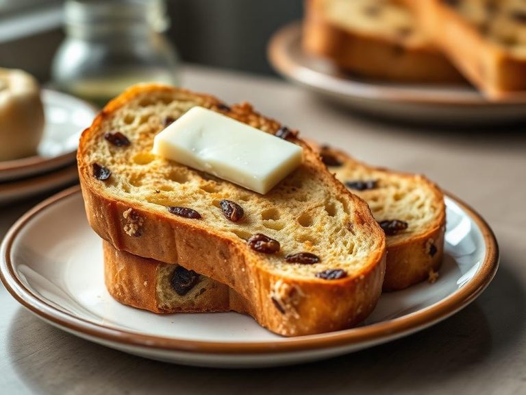 Toasted Raisin Bread with Butter