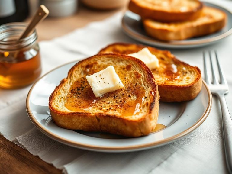 Toasted with butter and honey