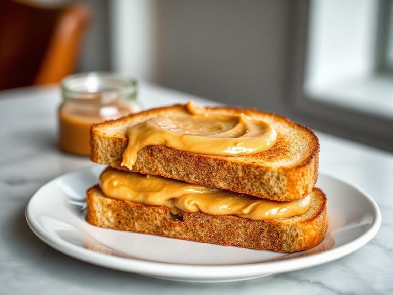 Toasted with peanut butter