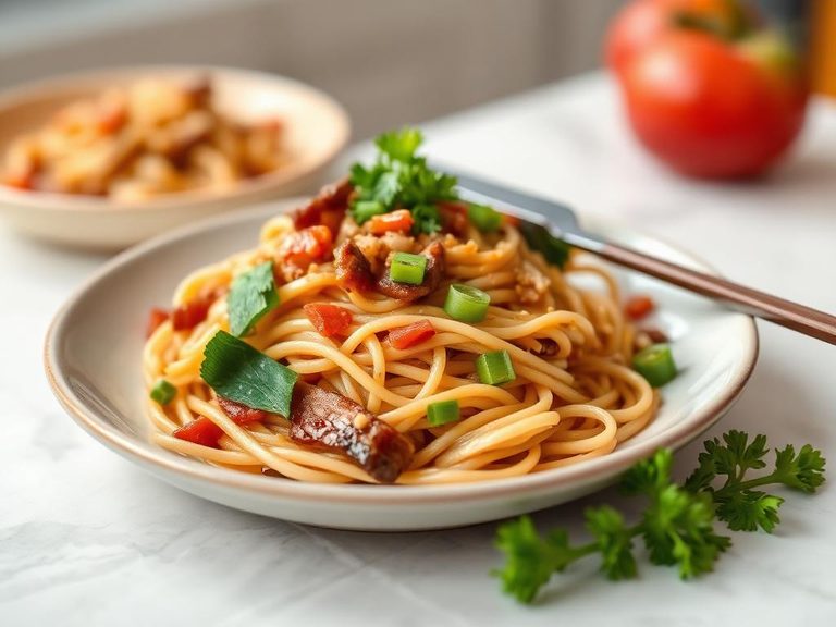 Toddler-friendly turkey noodle stir-fry
