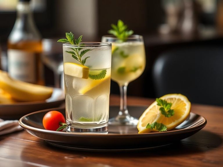 Tom Collins (variation with lemon and sugar)