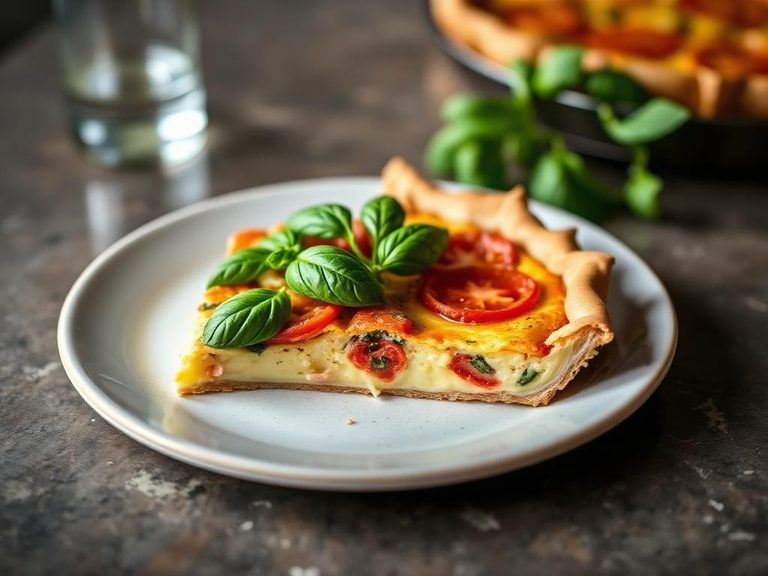 Tomato and Basil Quiche