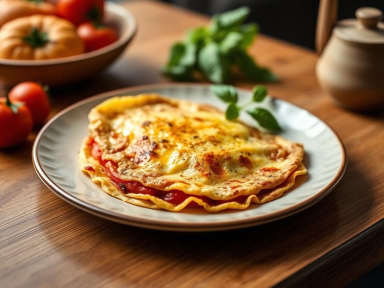 Tomato Omelette (a simple, classic breakfast dish)