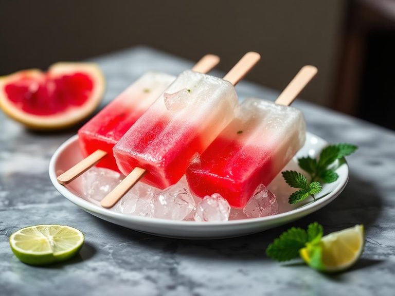 Tonic Water Ice Pops