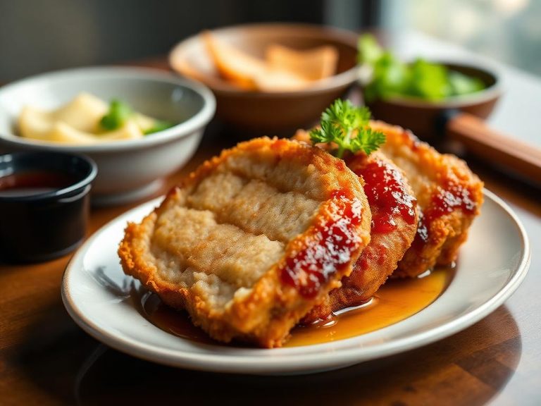 Tonkatsu (Japanese Pork Cutlet, sometimes glazed)