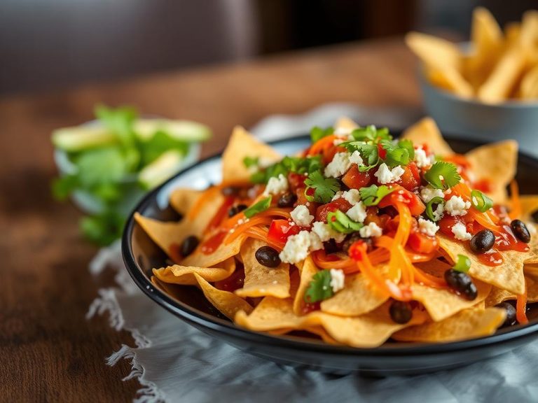 Topped nachos