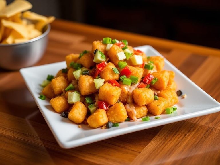 Topped Tater Tot Nachos