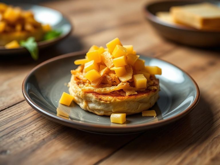 Topped with sharp cheddar cheese