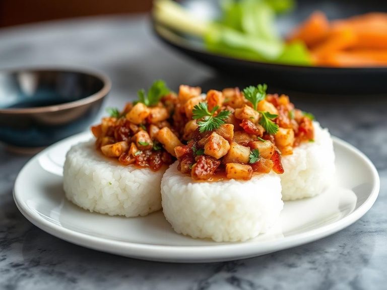 Topping for soft rice cakes
