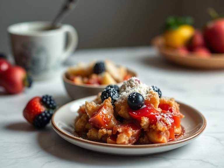 Topping for warm fruit crumbles