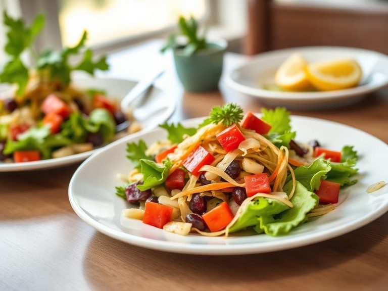 Tossed in fresh salads with lemon dressing