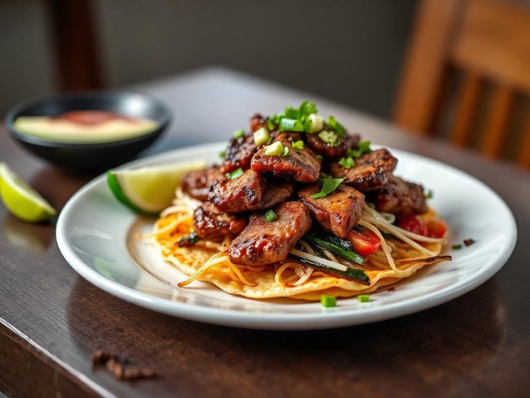 Tostada de carne asada