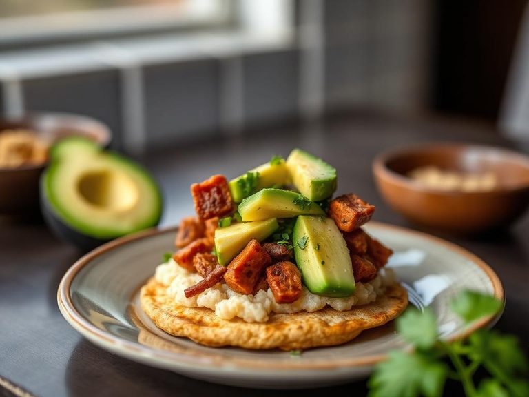 Tostada with Chorizo and Avocado