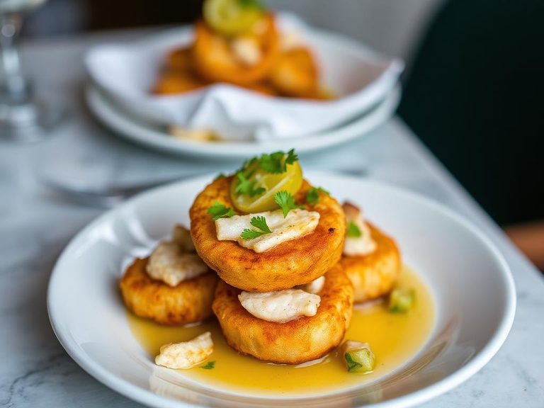 Tostones con bacalao