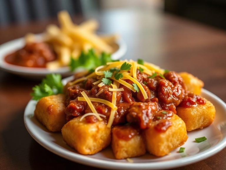 Tots with Chili and Cheese