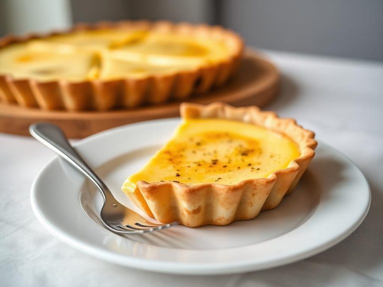Traditional British Egg Custard Tart
