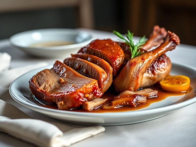 Traditional French confit de canard (using duck fat, but the technique applies)