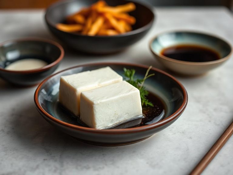 Traditional Japanese tofu and miso (as a starting ingredient)