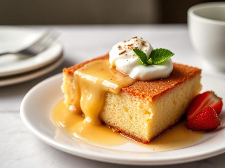 Tres leches cake topping