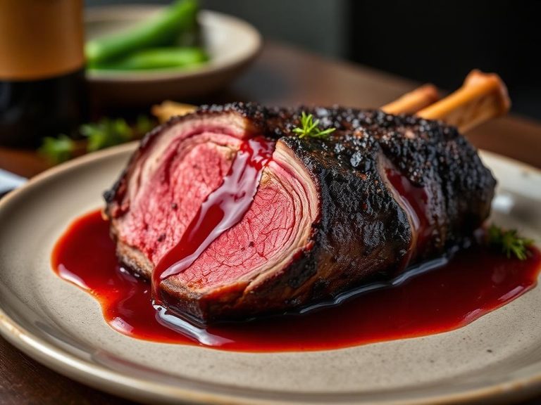 Tri-tip roast with a red wine reduction