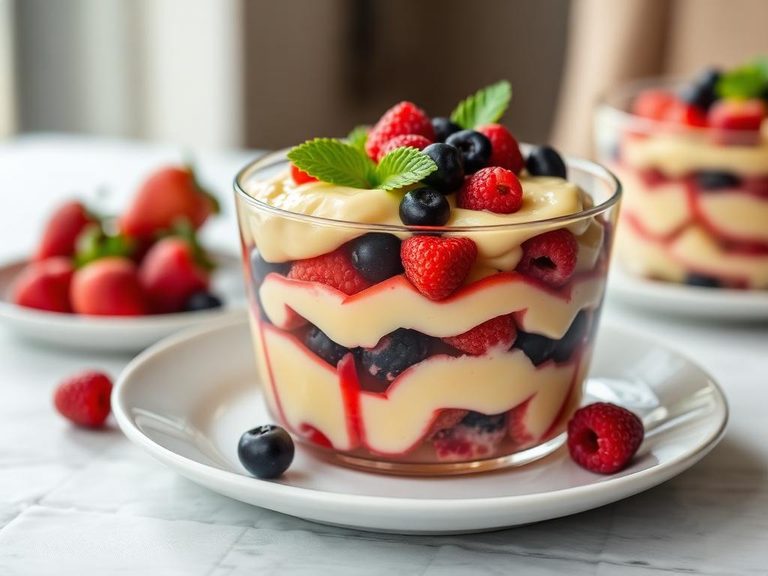 Trifle with Custard and Berries