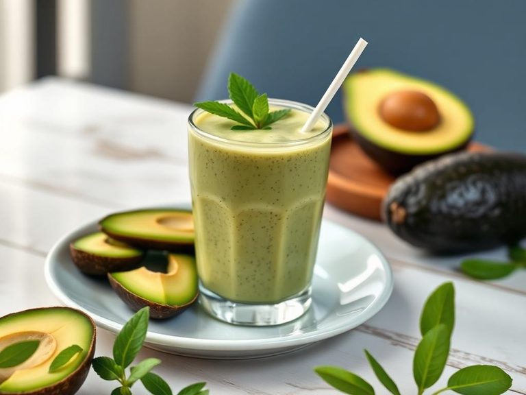 Tropical avocado smoothie