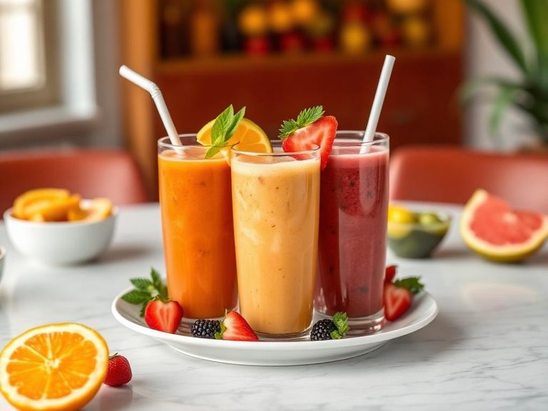 Tropical fruit juice blends
